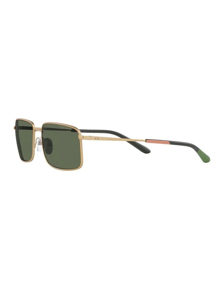 Armani Exchange AX2044S Black Sunglasses | Golden Lens image 3