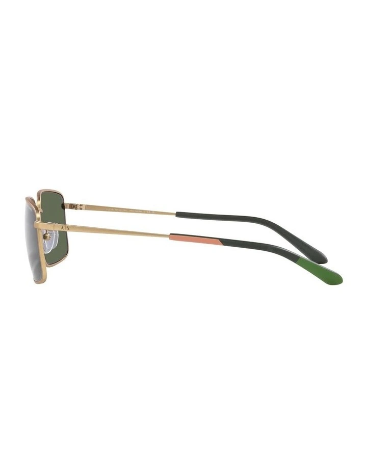 Armani Exchange AX2044S Black Sunglasses | Golden Lens image 4