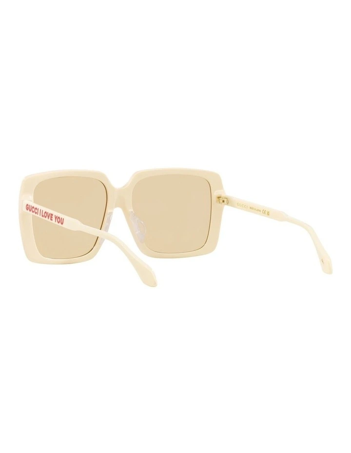 GG0567SAN Sunglasses in Beige image 6