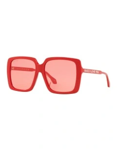 GG0567SAN Sunglasses in Red