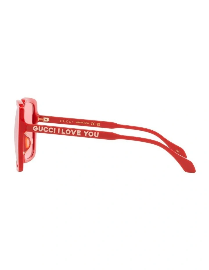 GG0567SAN Sunglasses in Red image 4
