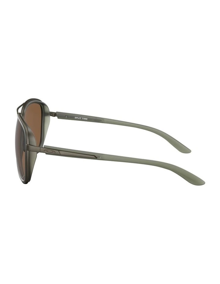 Split Time Sunglasses in Green image 3