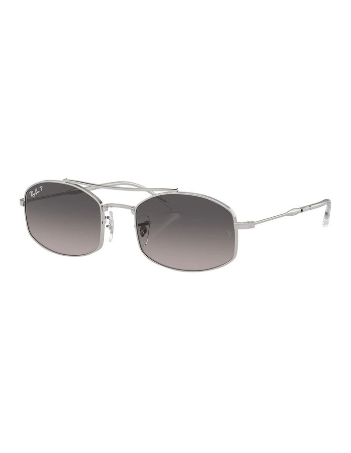 Polarised RB3719 Sunglasses in Silver image 1