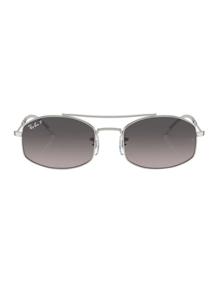 Polarised RB3719 Sunglasses in Silver image 2