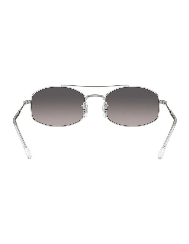 Polarised RB3719 Sunglasses in Silver image 4