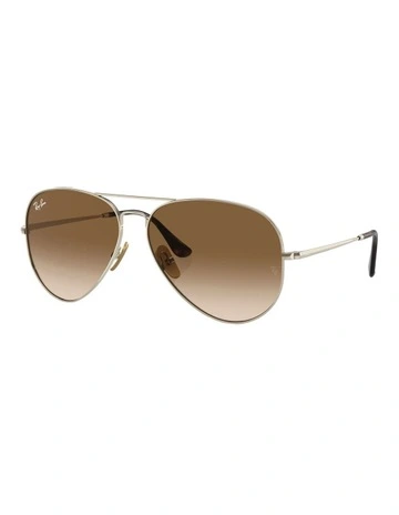 Aviator Titanium Sunglasses in Gold