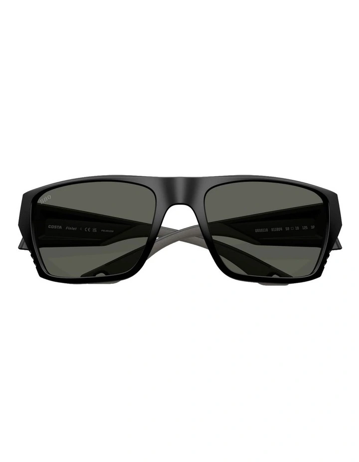 Finlet Injected Polarised Sunglasses in Black image 5