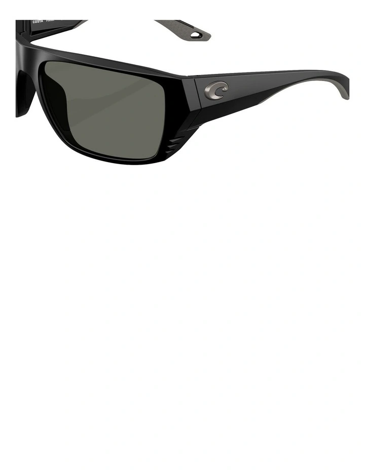Finlet Injected Polarised Sunglasses in Black image 6