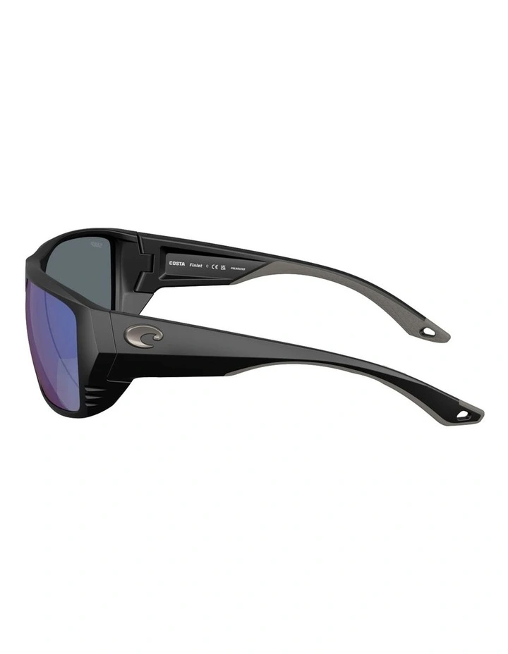 Finlet Injected Polarised Sunglasses in Black image 3