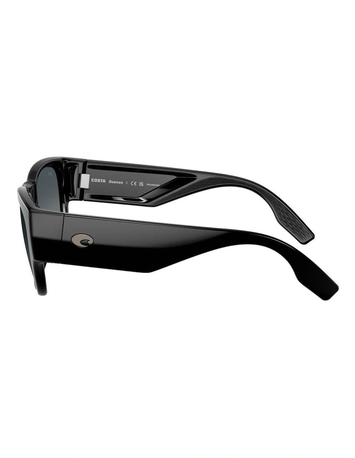 Suenos Injected Polarised Sunglasses in Black image 3