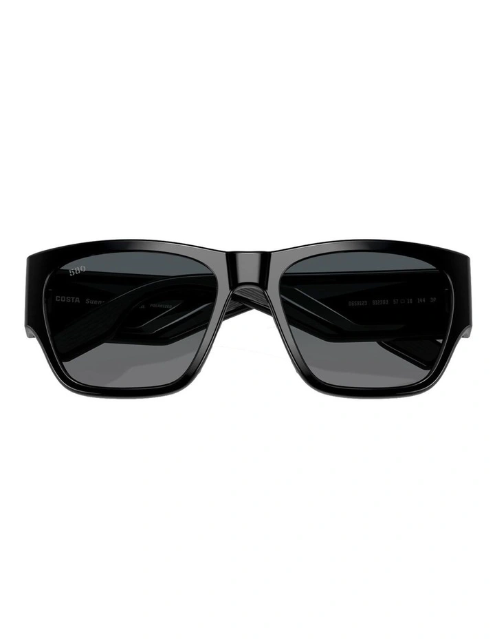 Suenos Injected Polarised Sunglasses in Black image 5