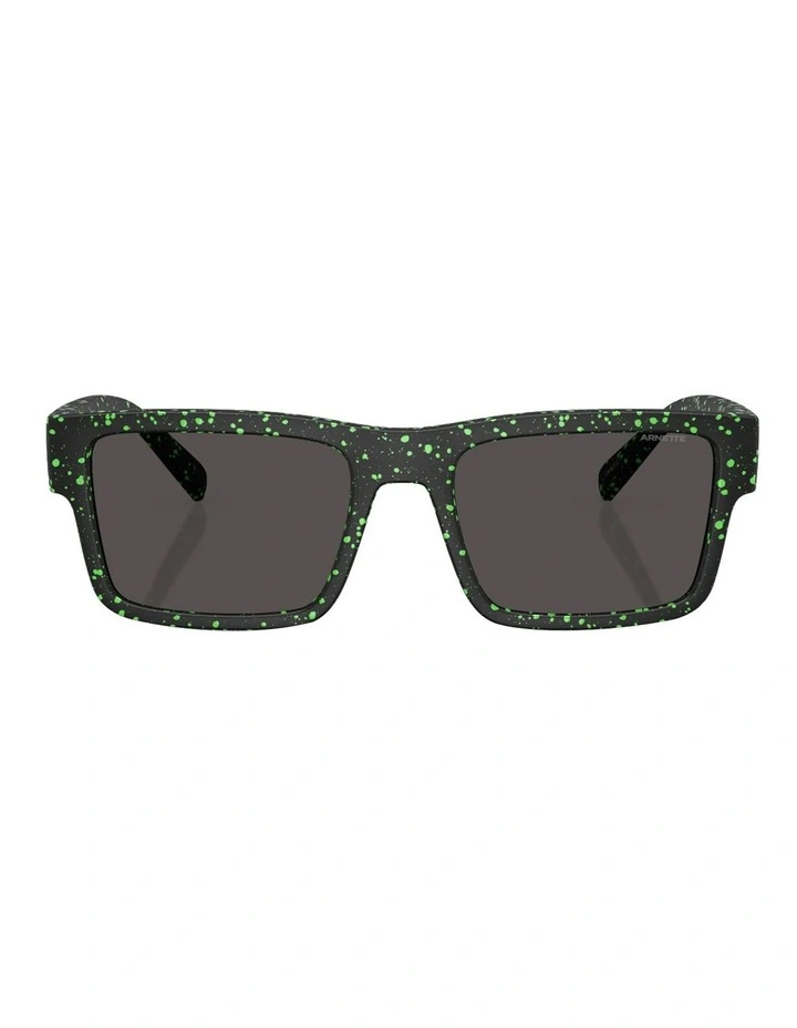 Omgee Injected Sunglasses in Matte Black/Gekko Green Splatter image 2