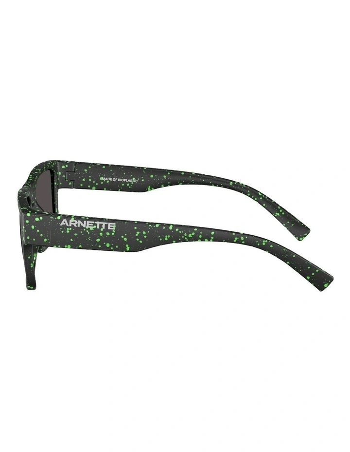 Omgee Injected Sunglasses in Matte Black/Gekko Green Splatter image 3