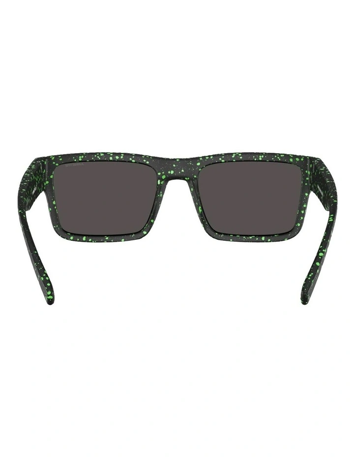 Omgee Injected Sunglasses in Matte Black/Gekko Green Splatter image 4