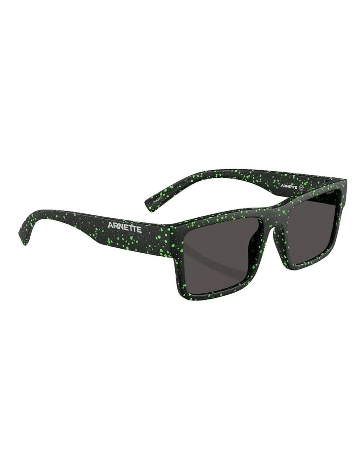 Omgee Injected Sunglasses in Matte Black/Gekko Green Splatter image 6