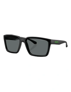 Plot Twist Injected Polarised Sunglasses in Black