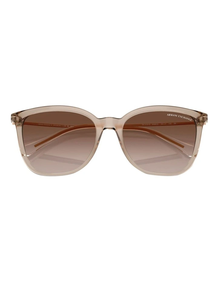Injected Sunglasses in Opalescent Light Beige image 2