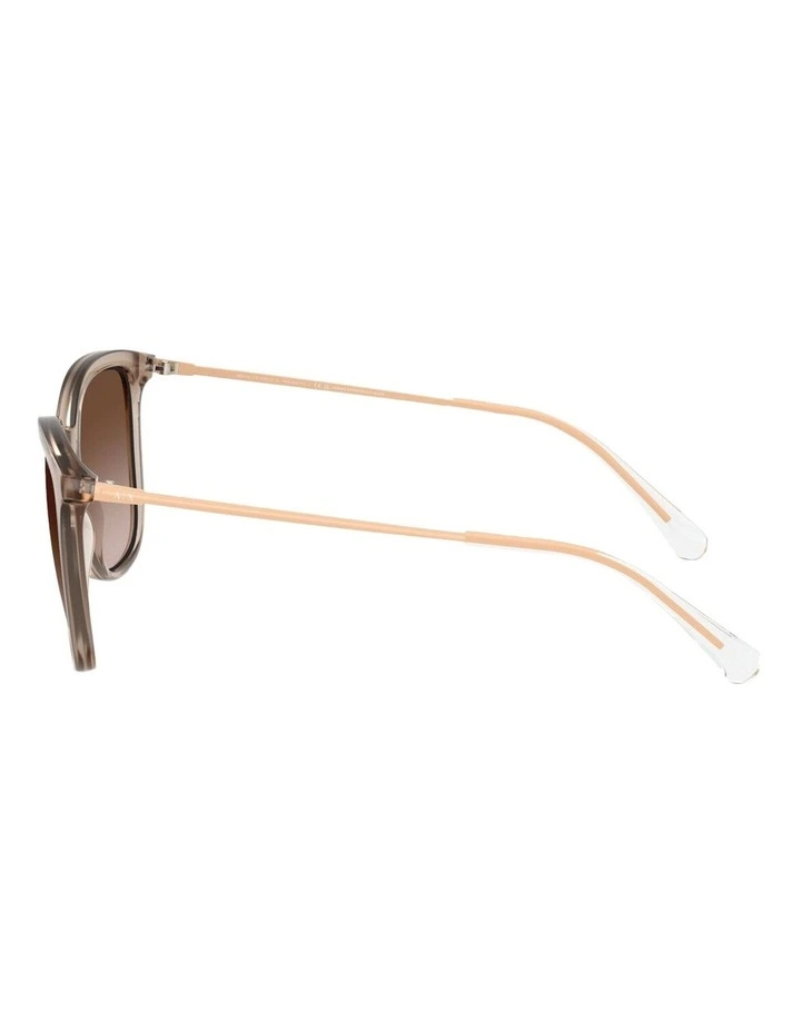 Injected Sunglasses in Opalescent Light Beige image 3
