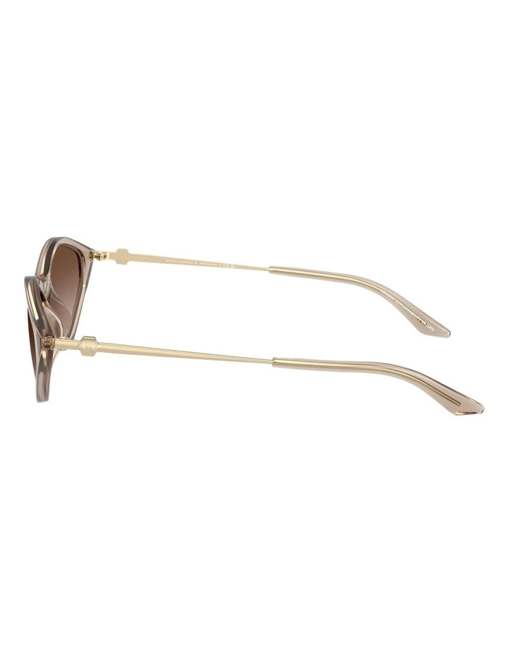 Injected Sunglasses in Opalescent Light Beige image 3