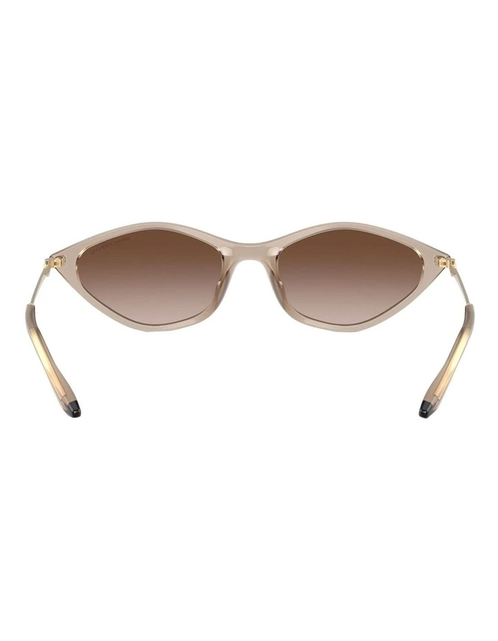 Injected Sunglasses in Opalescent Light Beige image 4
