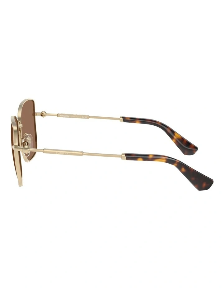 Burberry Metal Sunglasses in Gold image 3
