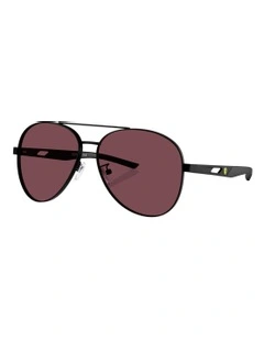 Scuderia Ferrari  Metal Sunglasses in Black