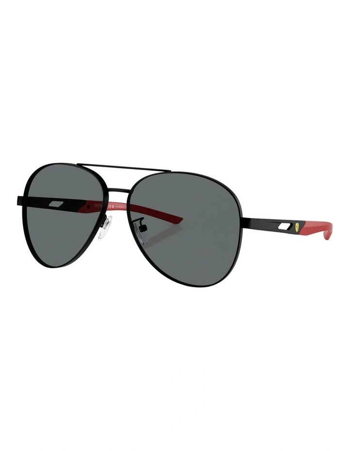 Scuderia Ferrari Metal Polarised Sunglasses in Black image 1