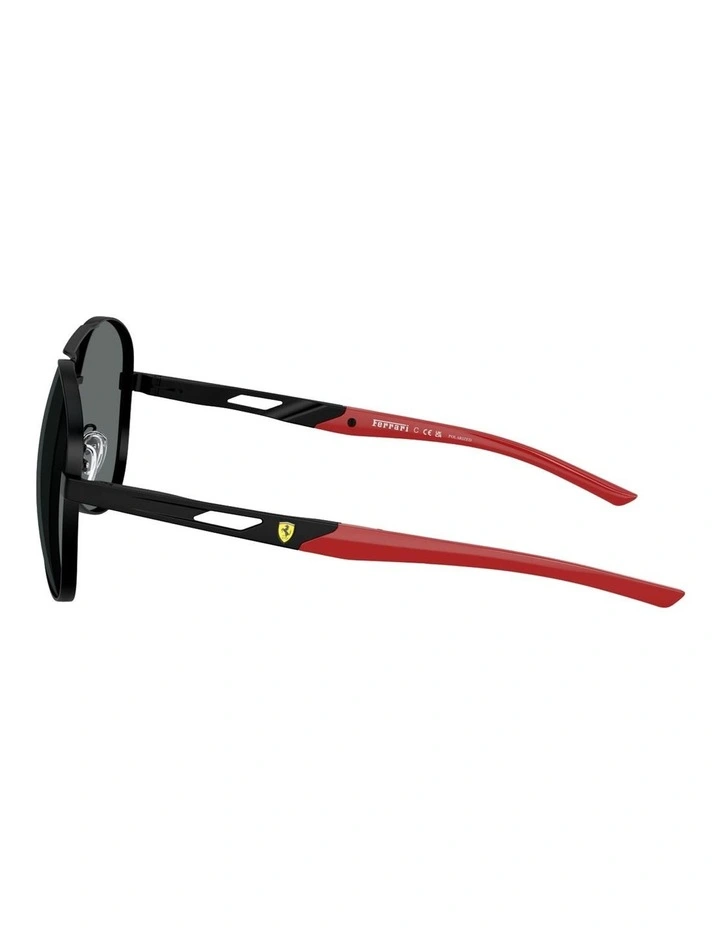 Scuderia Ferrari Metal Polarised Sunglasses in Black image 3