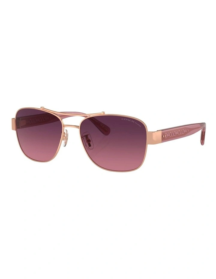 Metal Polarised Sunglasses CR617 in Gold image 1