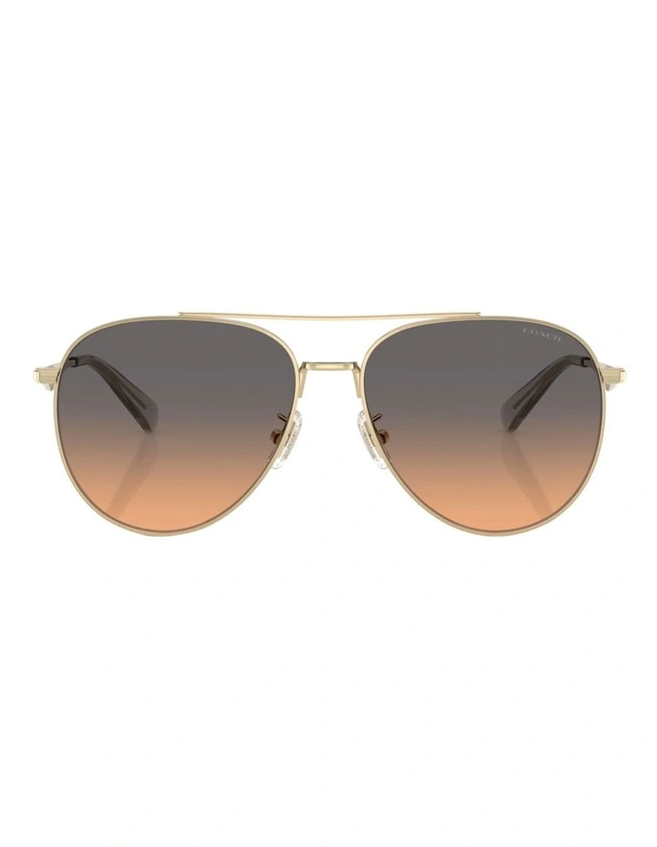 Coach CW193 Metal Sunglasses in Gold image 2