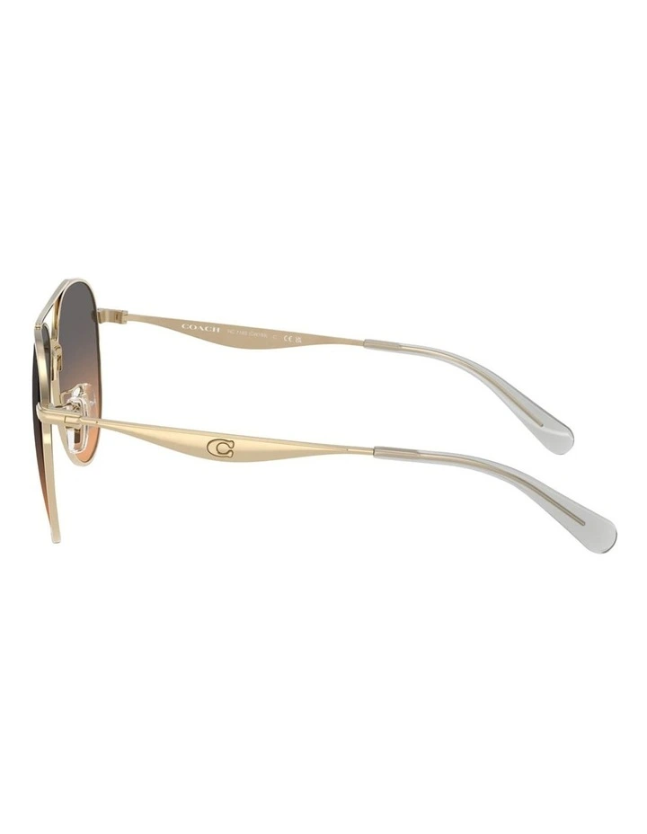 Coach CW193 Metal Sunglasses in Gold image 3