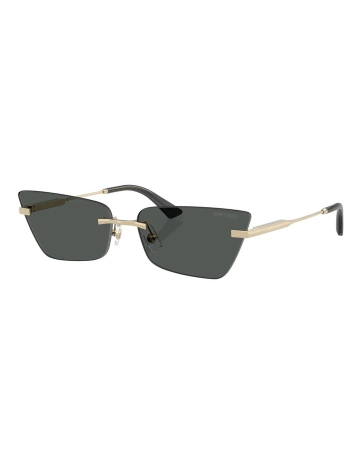 Jimmy Choo Metal Sunglasses in Gold image 1