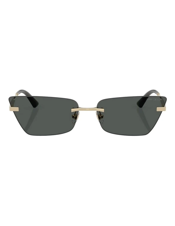 Jimmy Choo Metal Sunglasses in Gold image 2