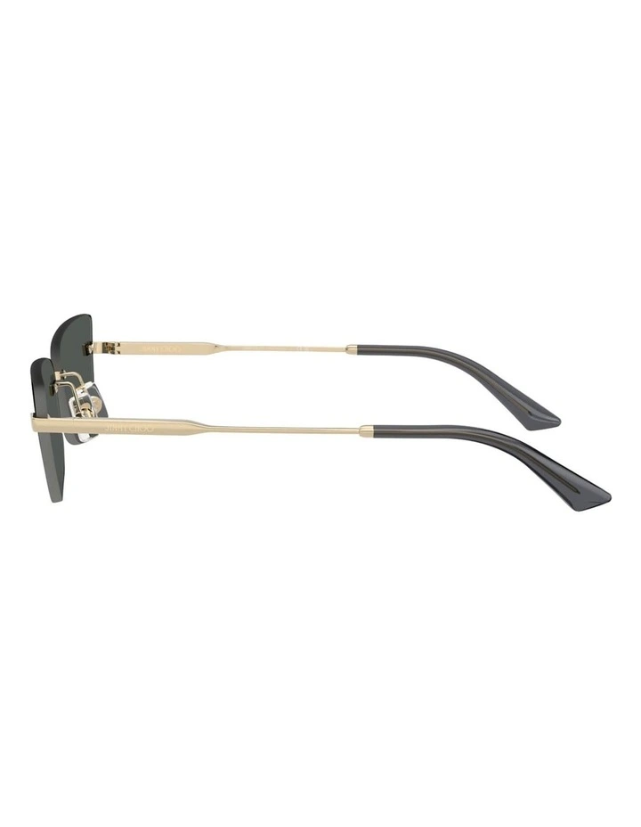 Jimmy Choo Metal Sunglasses in Gold image 3