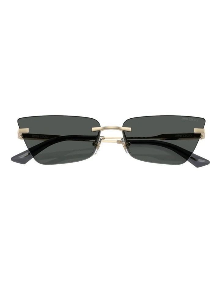 Jimmy Choo Metal Sunglasses in Gold image 5