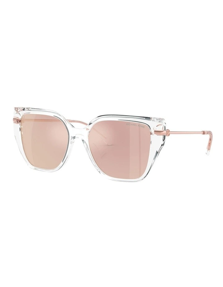 Michael Kors St. Barths Injected Polarised Sunglasses in Transparent image 1