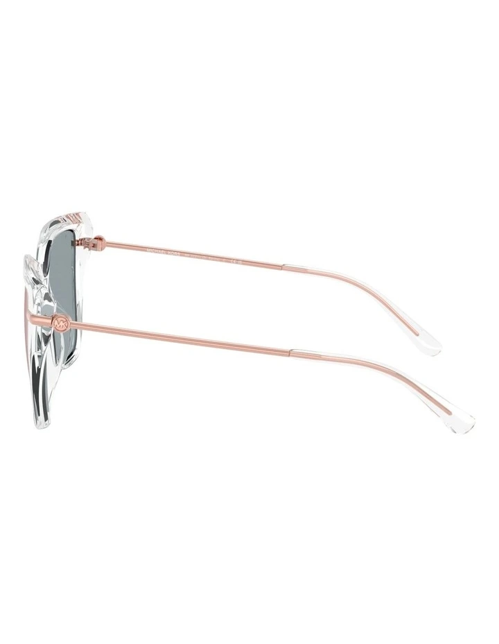 Michael Kors St. Barths Injected Polarised Sunglasses in Transparent image 3