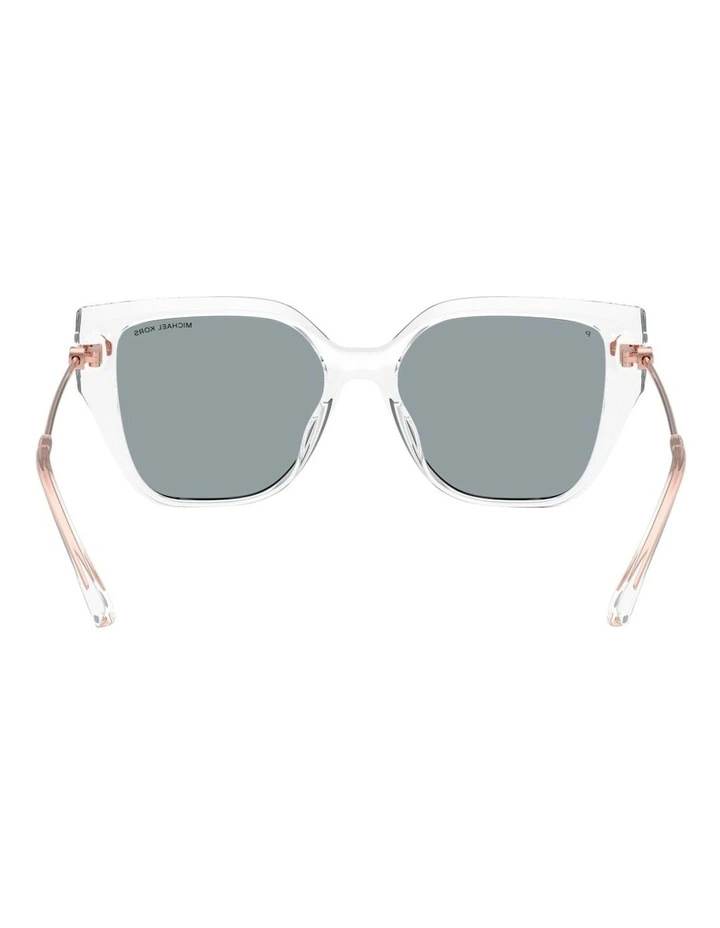Michael Kors St. Barths Injected Polarised Sunglasses in Transparent image 4
