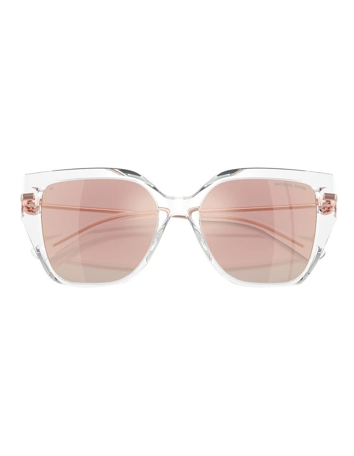 Michael Kors St. Barths Injected Polarised Sunglasses in Transparent image 5