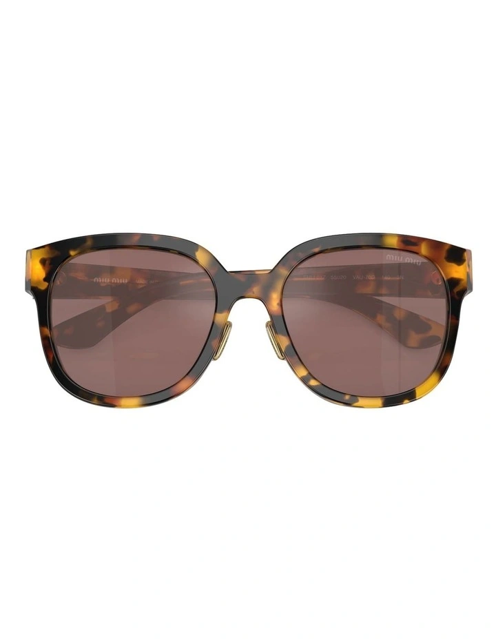 Miu Miu MU 01ZS Acetate Sunglasses in Tortoise image 5