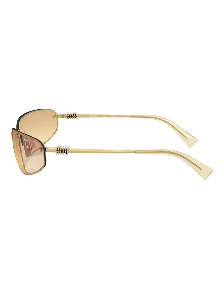 Metal Sunglasses in Gold image 3