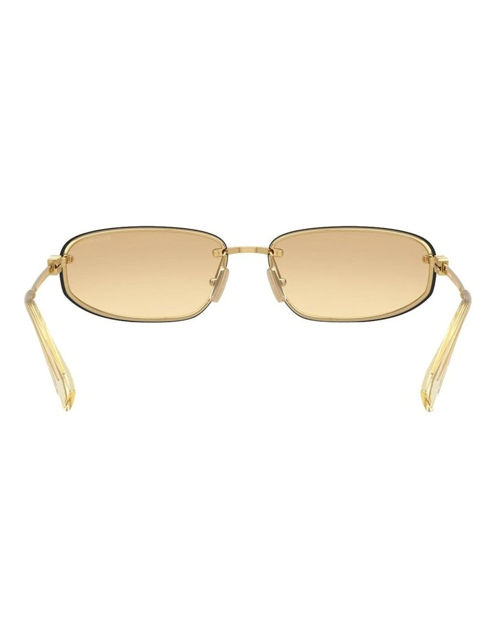 Metal Sunglasses in Gold image 4