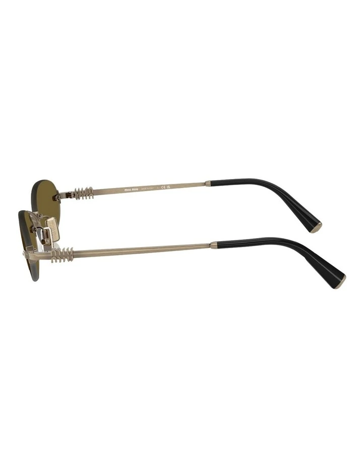 Metal Sunglasses in Gold image 3