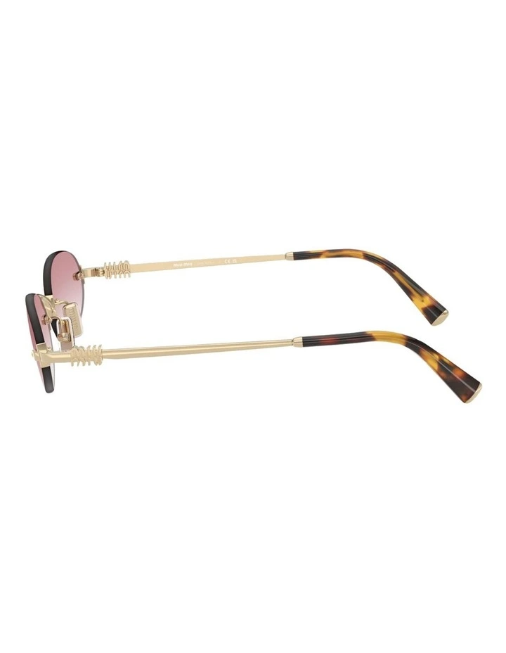 Metal Sunglasses in Gold image 3