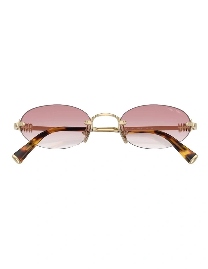 Metal Sunglasses in Gold image 5