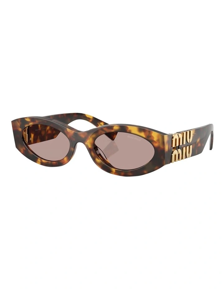 Miu Miu MU 11WS Acetate Sunglasses in Tortoise image 1