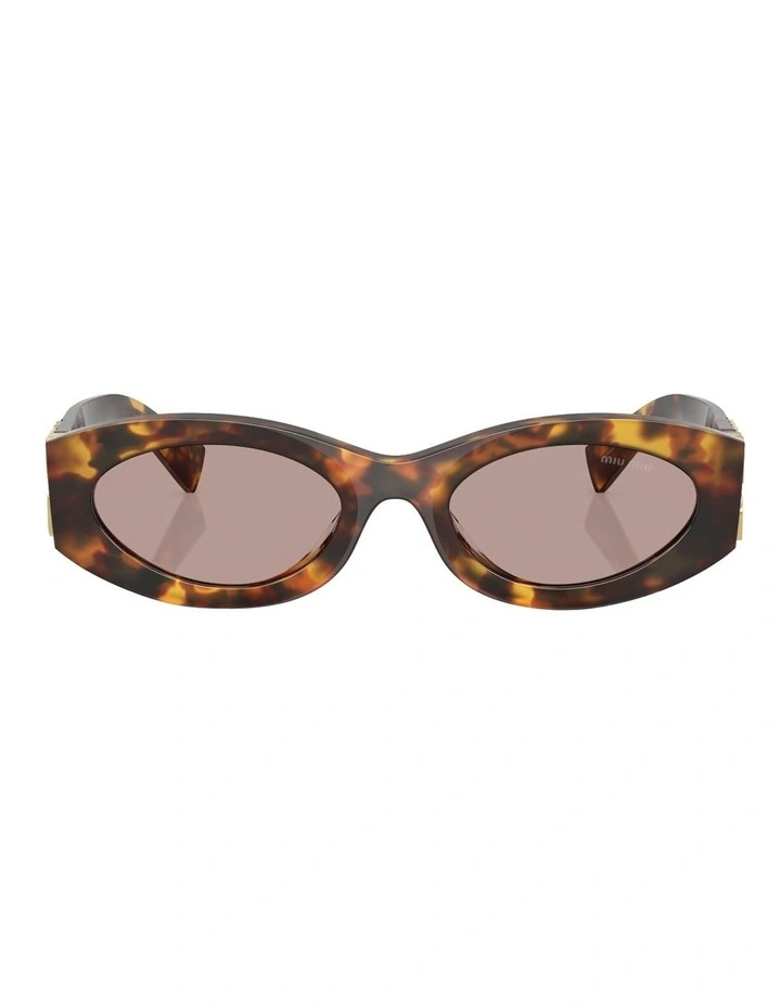 Miu Miu MU 11WS Acetate Sunglasses in Tortoise image 2