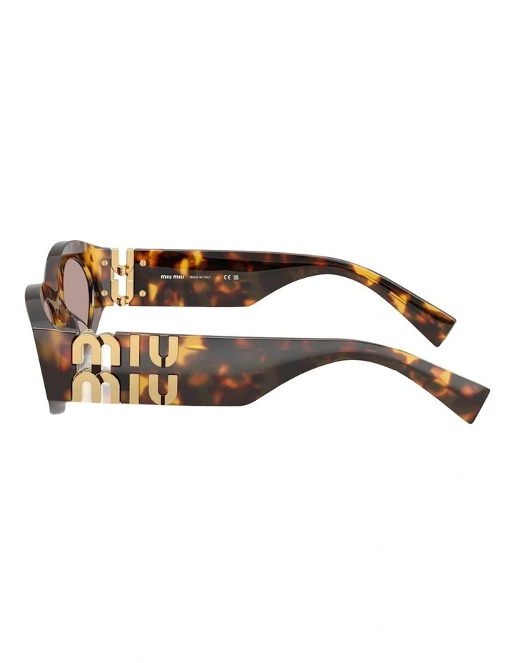 Miu Miu MU 11WS Acetate Sunglasses in Tortoise image 3