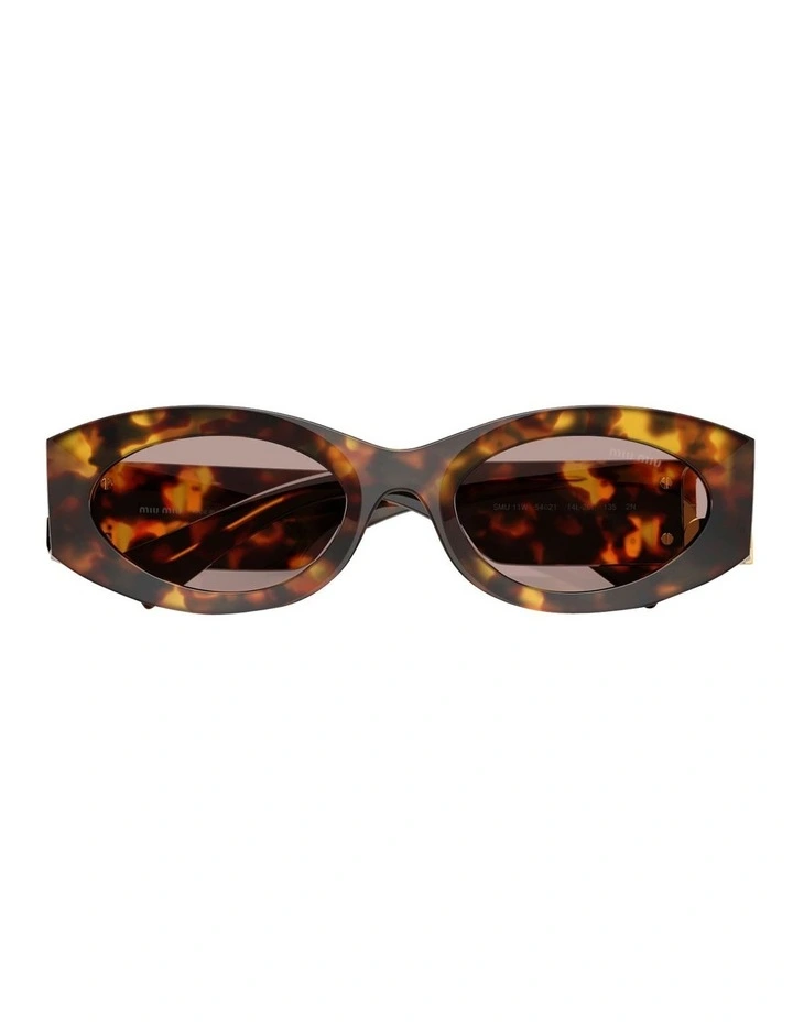 Miu Miu MU 11WS Acetate Sunglasses in Tortoise image 5