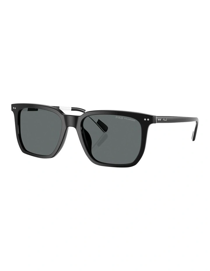 Polo Ralph Lauren Acetate Polarised Sunglasses in Black image 1